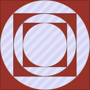 ecnuoj2985求圆和正方形的重叠图形的面积