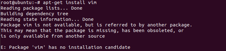 Ubuntu出现apt-get: Package   has no installation candidate问题