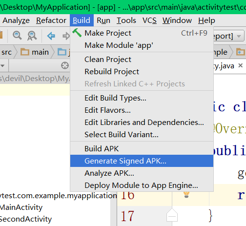 android studio debug vs release