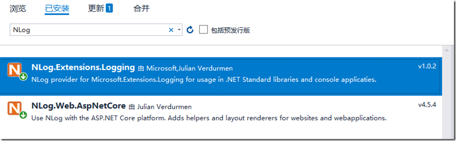 Asp.Net Core NLog 将日志输出到数据库以及添加LayoutRenderer的支持