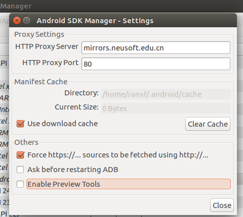 ubuntu install sdk manager