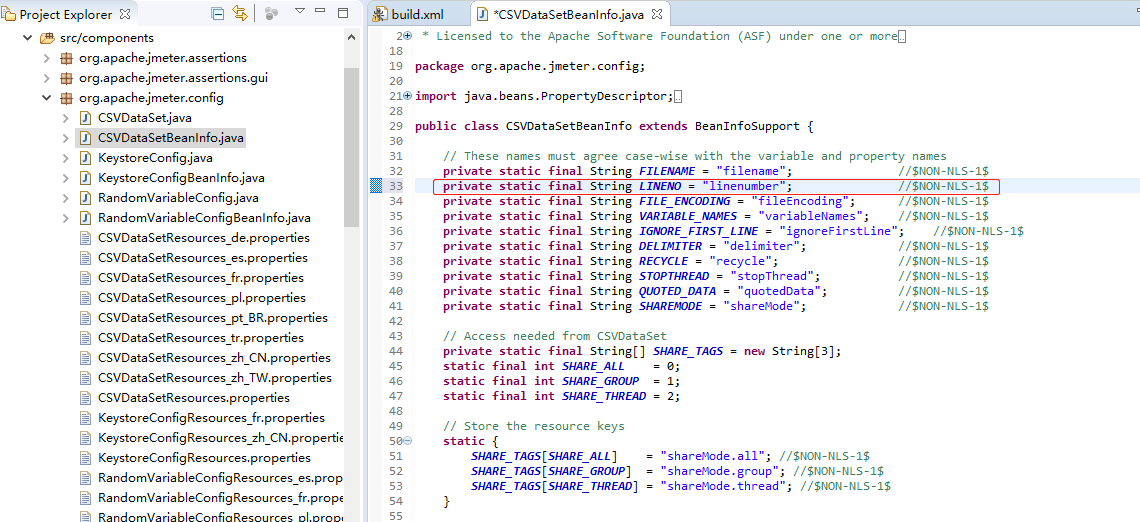 jmeter源码导入eclipse二次开发csv data set config实现从指定行开始读取)第11张