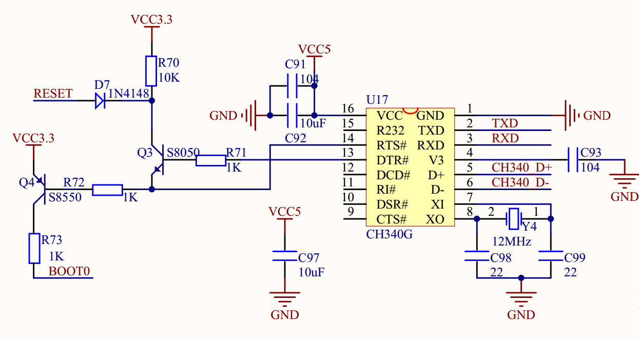 STM32一键下载电路设计原理第1张