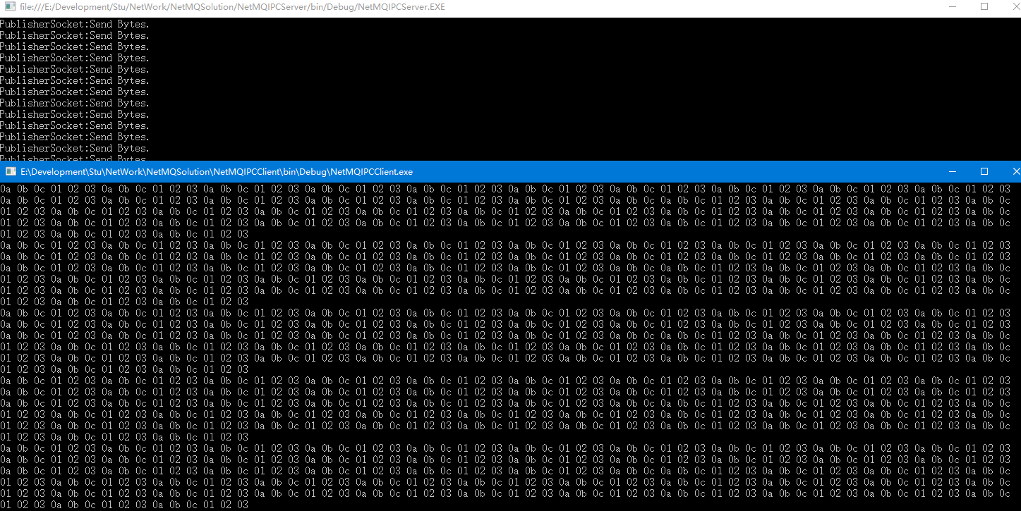 NetMQ用作IPC的实例