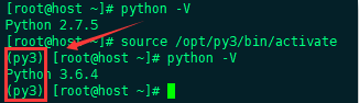 centos7下python3与python2共存并且开启py3虚拟环境