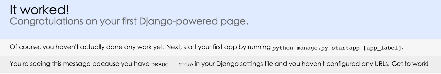 Django基本命令