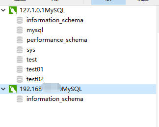 20180610_navicat premium使用Root用户连接上mysql后只能看到information_schema数据库 