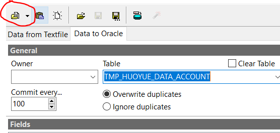 Oracle数据csv导入
