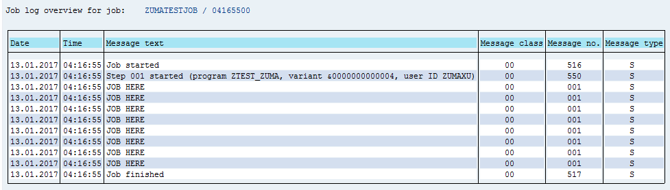 ABAP 通过sumbit调用另外一个程序使用job形式执行-简单例子