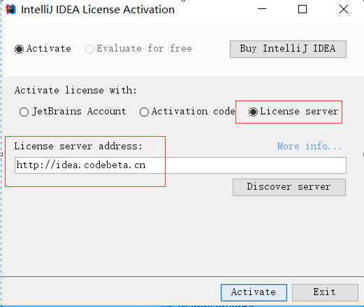 Intellij license server address