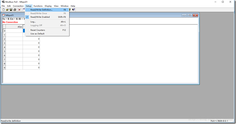 Modbus测试工具ModbusPoll与Modbus Slave使用方法1087