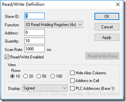 Modbus测试工具ModbusPoll与Modbus Slave使用方法1089