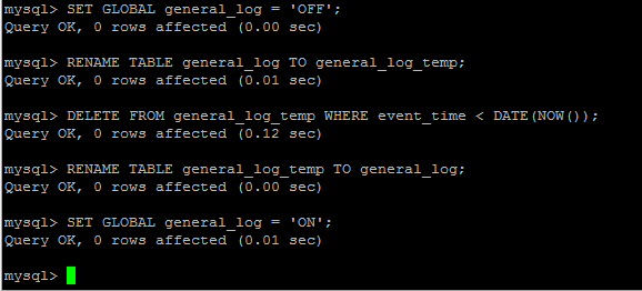 MySQL一般查询日志或者慢查询日志历史数据