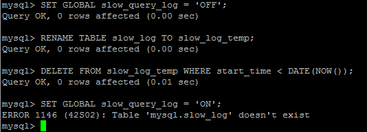 MySQL一般查询日志或者慢查询日志历史数据