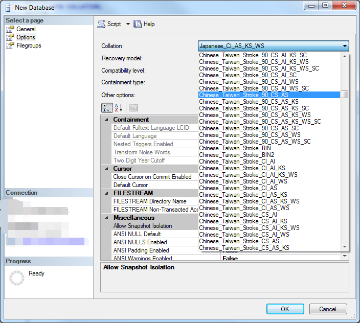 SQL Server 与MySQL中排序规则与字符集相关知识的一点总结