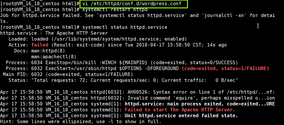 bomb life powder 解决CentOS: Failed to start The Apache HTTP Server. - BH8ANK - 博客园