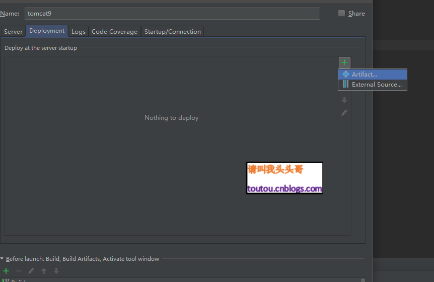 IntelliJ IDEA部署tomcat时Edit Configuration Deployment无artifact选项