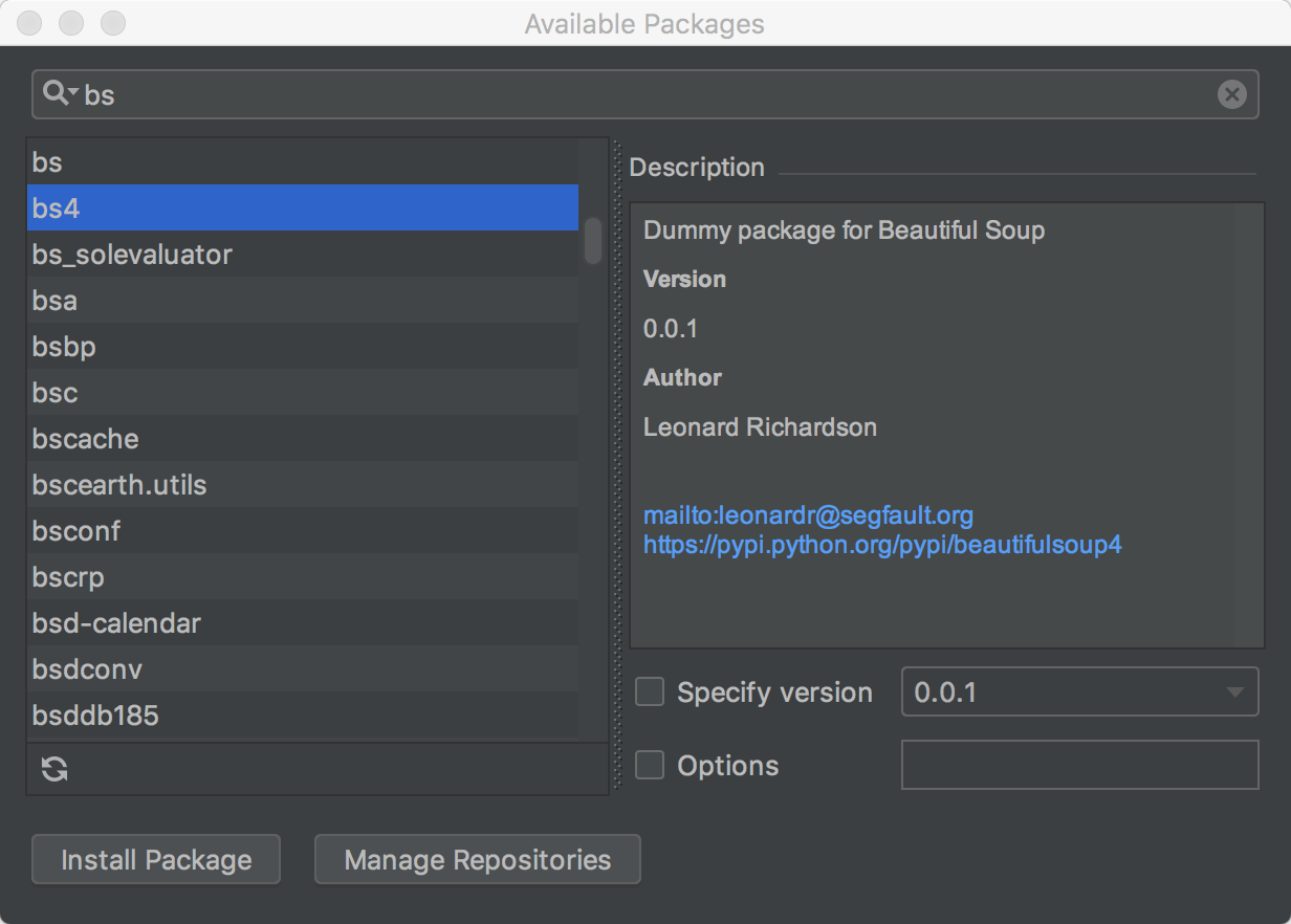 mac install beautifulsoup for python 3 syntaxerror