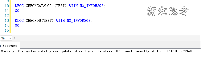 SQL Server元数据损坏(metadata corruption)修复