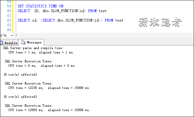 SQL Server的优化器会缓存标量子查询结果集吗