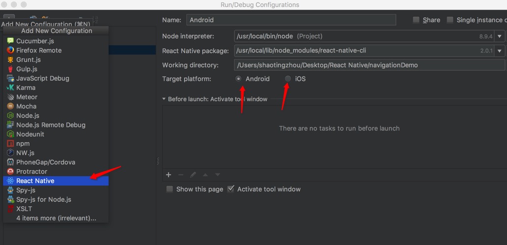 WebStorm里面配置运行React Native的方案第11张