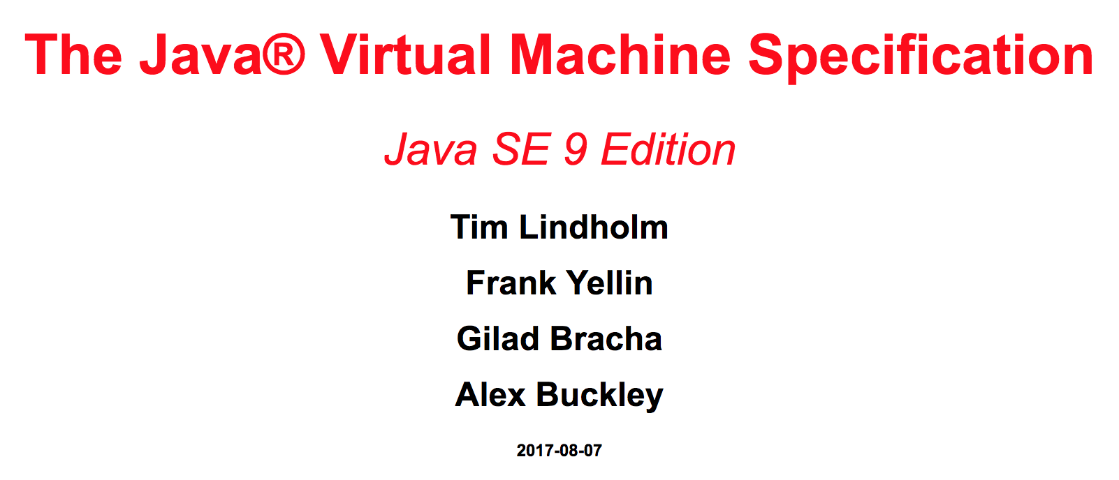 picked up java_tool_options，JVM Specification 9th Edition (1) Cover
