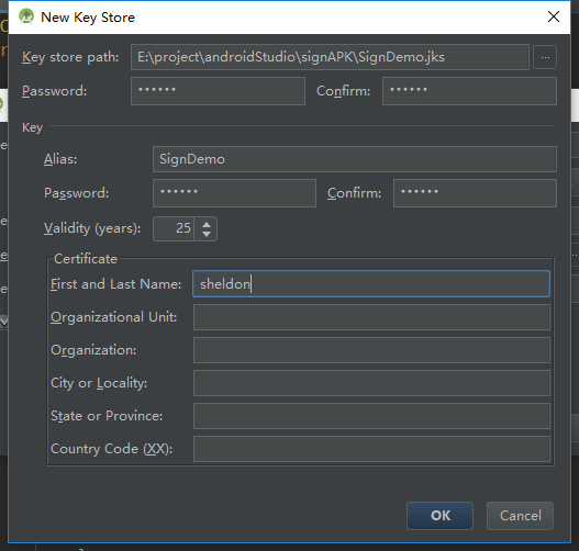 Android : apk签名的多种方法以及key的配置第4张