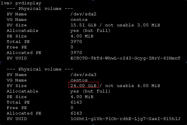 VMware虚拟机中CentOS 7的硬盘空间扩容 