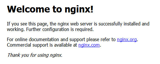 Nginx 欢迎页面