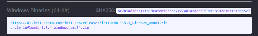 Influxdb 时序数据库 windows 安装 