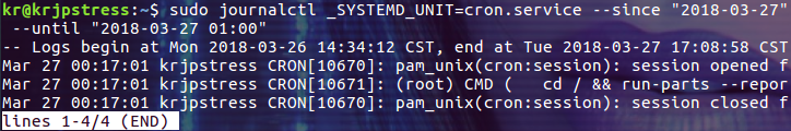 ubuntu18.04 linux journalctl 命令