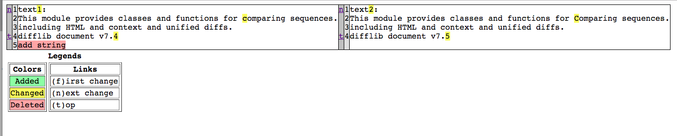 difflib模块文件内容差异对比第1张