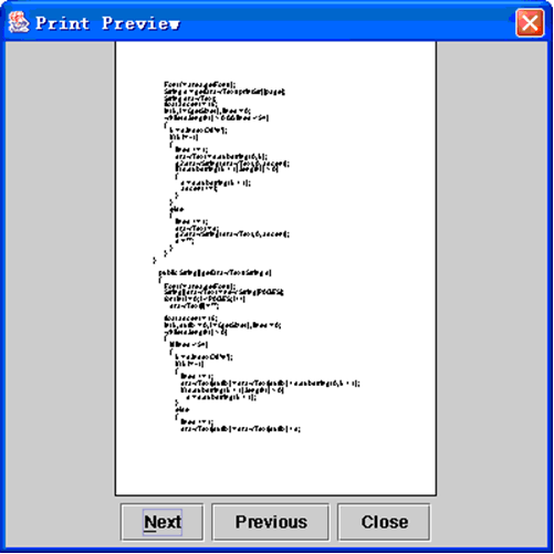 Java 打印程序设计实例